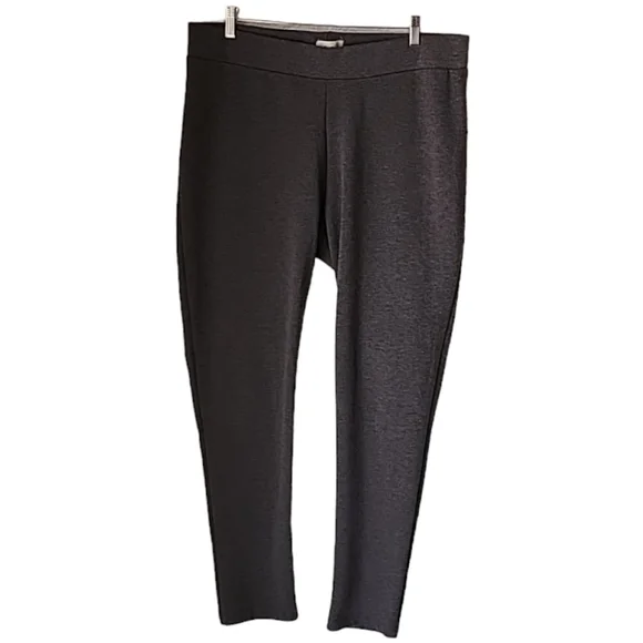 PER SE NORDSTROM Gray Skinny Ankle Knit Pants 1X Plus Pull On Tapered Slim Fit - Picture 2 of 11